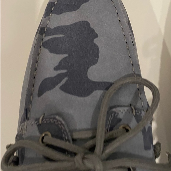 Steve Madden Gametyme Grey Camp Leather Boat Shoe with Box Size 9.5 - Picture 2 of 14